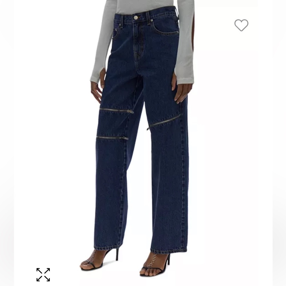 NWT Helmut Lang Zip High Rise Straight Jeans in Indigo in size 28 - Picture 3 of 5